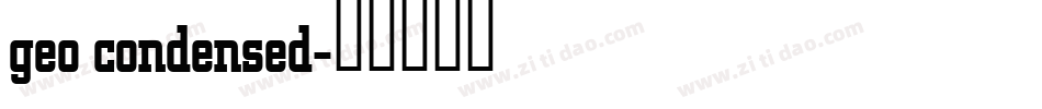 geo condensed字体转换
